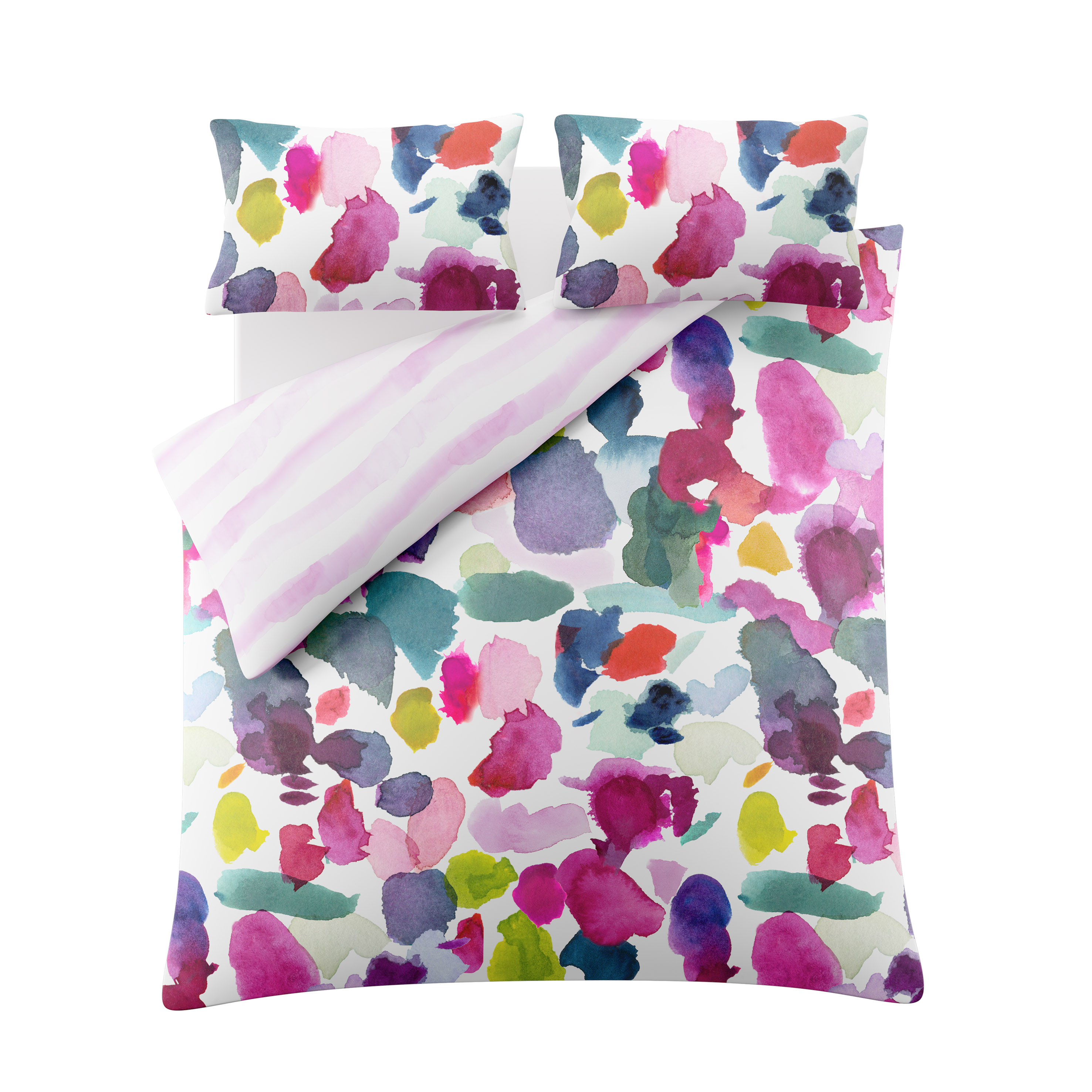 BlueBell Grey Abstract Fuchsia Bedding image 4